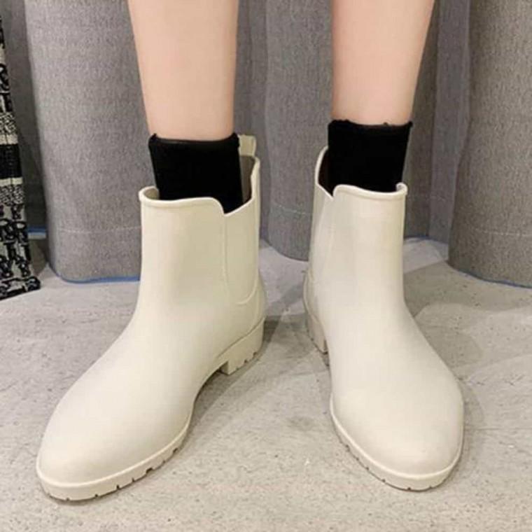 무광 첼시 레인부 숏장화 여성레인부츠 발목장화