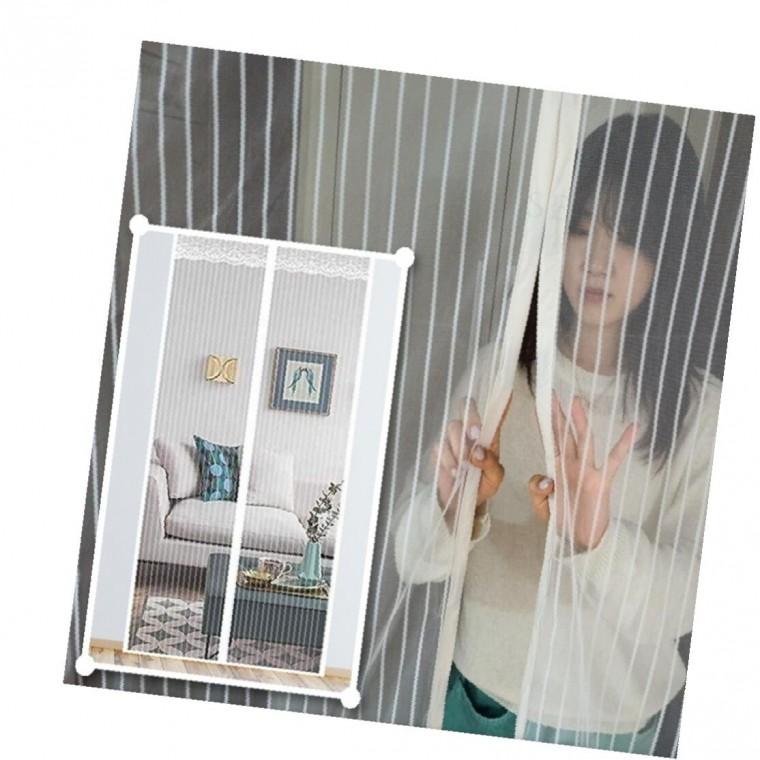 현관 방충망 모기장 화이트 현관문모기장 문모기장 부착식방충망 붙이는방충망 자석모기장