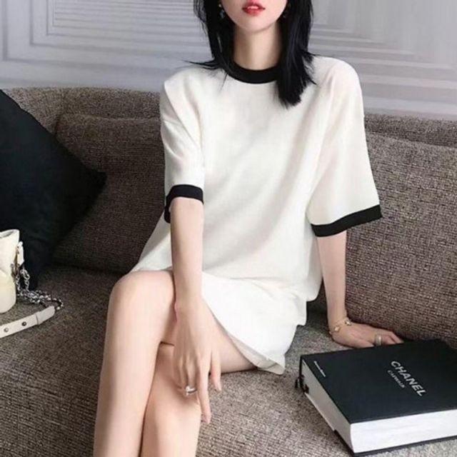 오버핏 루즈핏 봄치마 니트 프렌치 원피스 봄원피스 가을