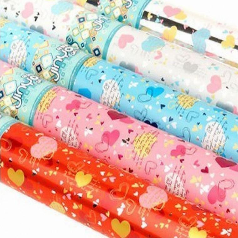 비닐 증착 롤포장지 선물포장 로맨틱하트 (대) 5칼라