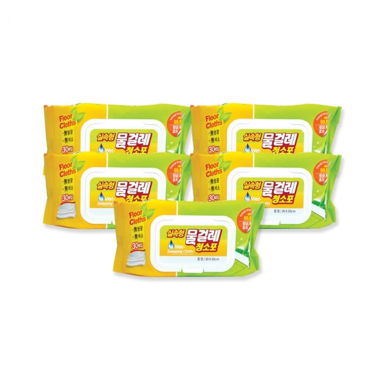 국산 실속형 물걸레청소포 30매(중형30x20cm) 5개 청소용품 손걸레 밀대패드