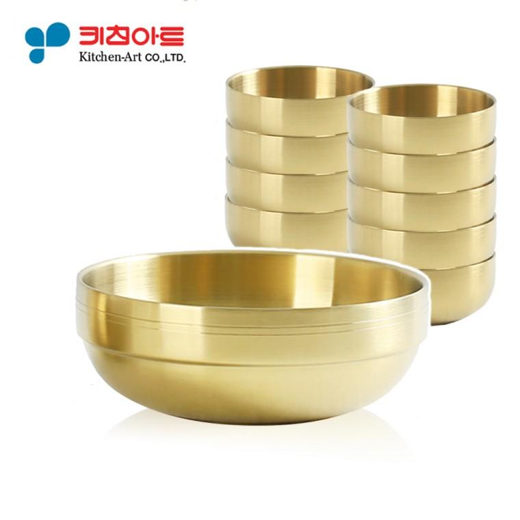 키친아트 금상첨화 티타늄 이중 면기 (소) 18cm 10개세트