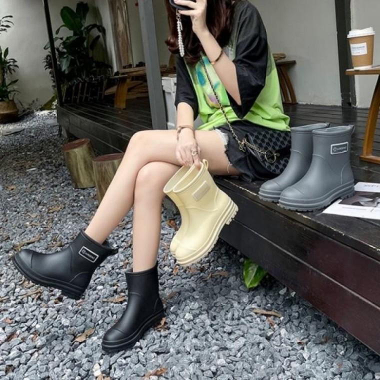 다이하쓰미들레인부츠 장화 장마 데일리 미들부츠