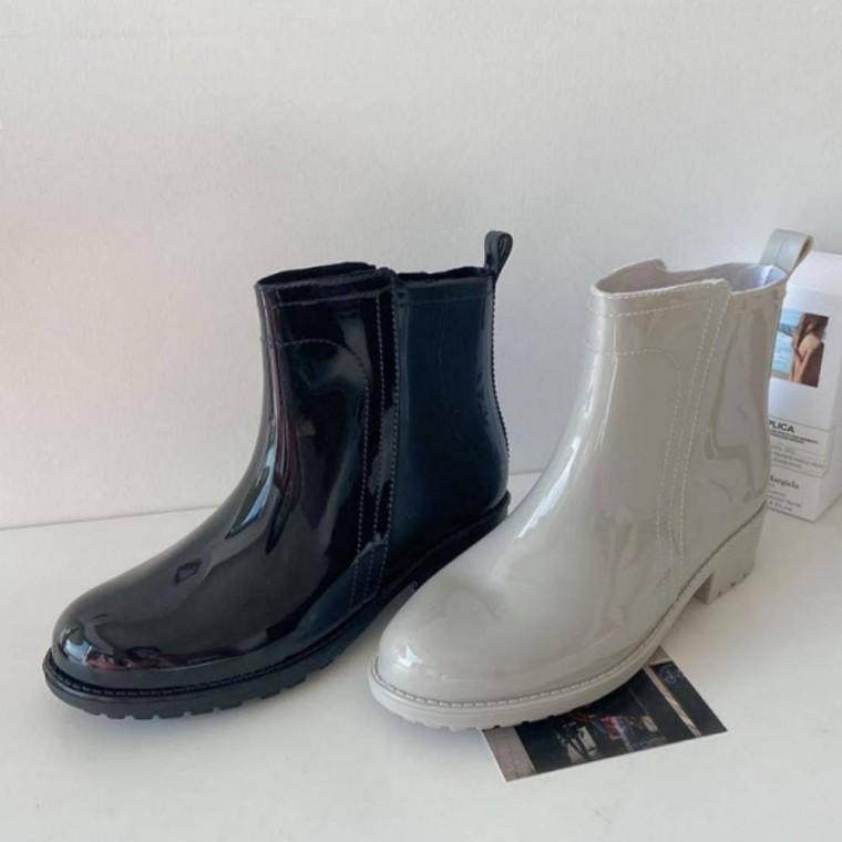 장화 소프트 레인부츠 패션 여성 유광 애나멜 3컬러 장마철
