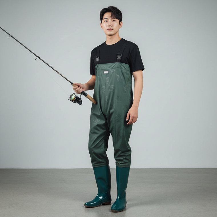 방수 낚시 바지 허리형 장화 미끄럼 방지 해루질 팬츠