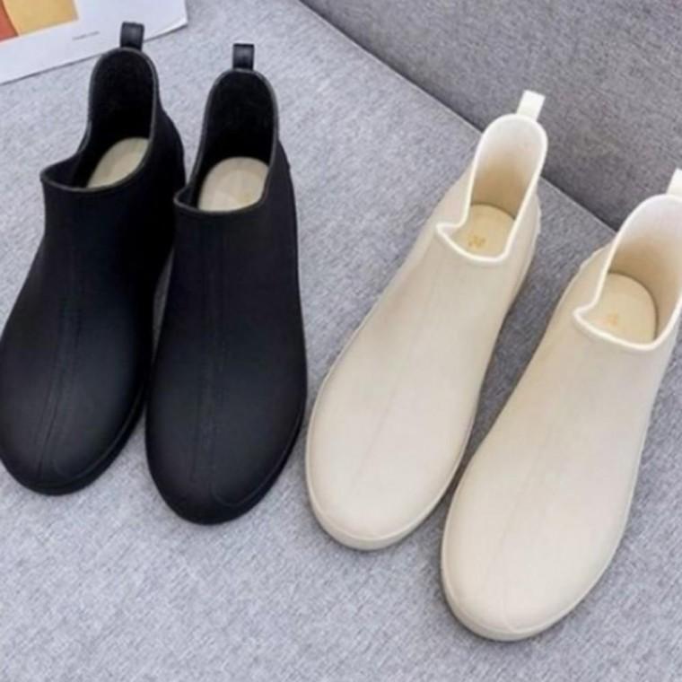 여성 3cm 앵클 발목 신발 첼시 레인 부츠 장화