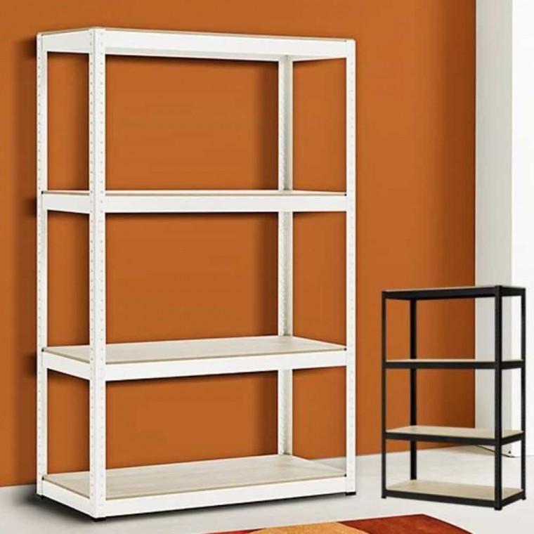 무볼트앵글90cm 4단 철제수납장 화이트선반 선반랙