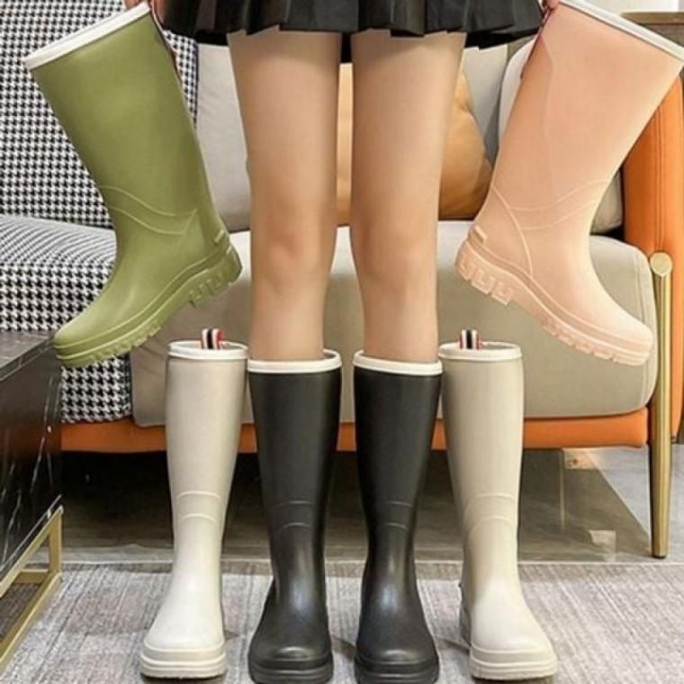 부츠 미끄럼 방수 긴 여성 방지 레인웨어 장화