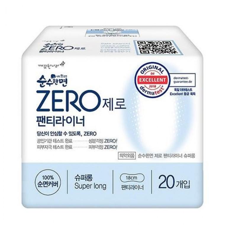 깨끗한나라)순수한면ZERO(순면라이너롱/20P)