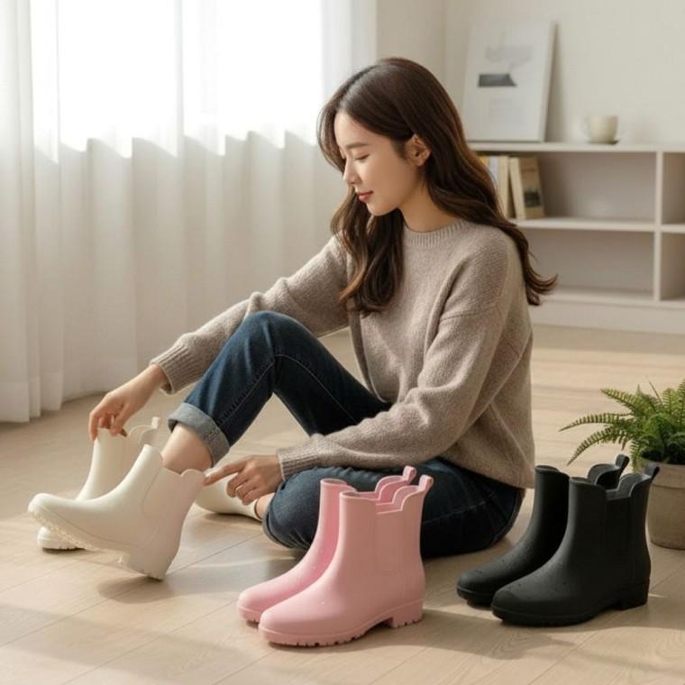 미들 레인 부츠 장화 디랩스 첼시 앵클 숏