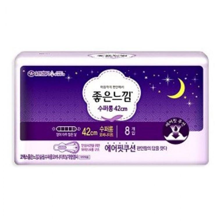 좋은느낌 생리대 42cm 수퍼롱 오버나이트 8개입 좋은느낌생리대 오버나이트생리대