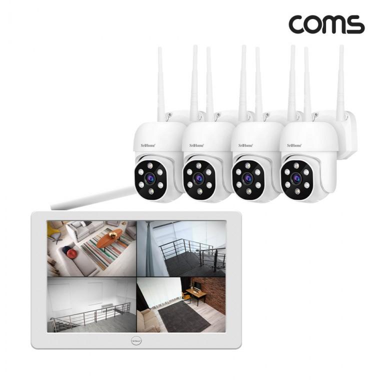 COMS CCTV 카메라 홈캠 와이파이 무선 야간투시 NVR녹화기 LCD 키트 4채널 8채널 SH006