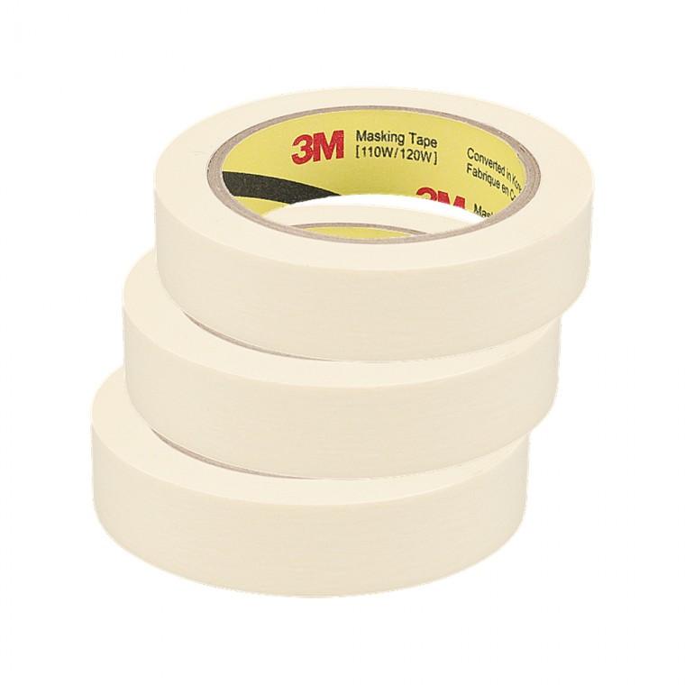 미색 마스킹테이프 25mm X 40M 3개 일회용 인테리어 보수 페인팅 접착 잘떼어지는