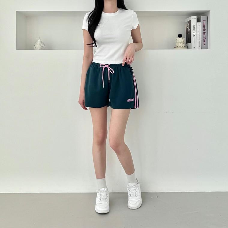 옆투라인 반바지 여성 숏팬츠 데일리 트레이닝바지 홈웨어