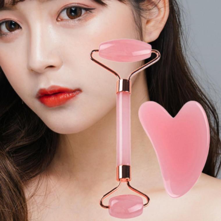 롤러 얼굴 괄사 세트 페이스 마사지 리프팅 홈케어