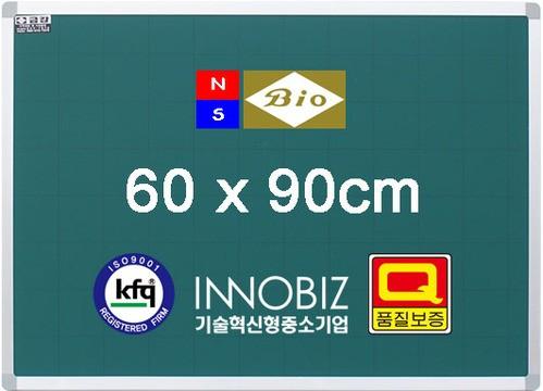 붙이는 자석 물백묵 보드 초록칠판 우드 600x900