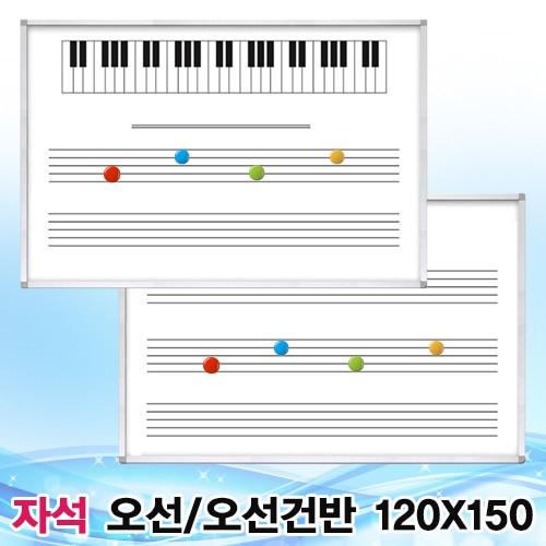 붙이는 자석 건반 오선 칠판 화이트보드 1200x1500