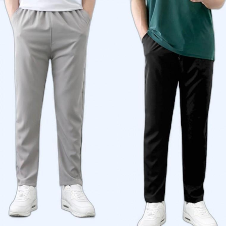 남자 여름 쿨바지 편한 스판 아이스 슬랙스 일자 바지