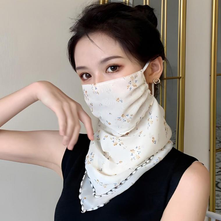 플라워 멀티 스카프 여성 자외선차단 여름 쉬폰 마스크