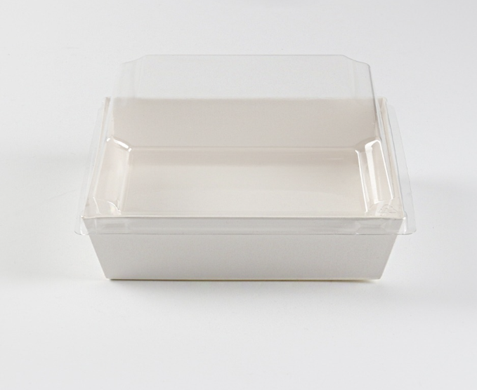 [TONG]친환경 정사각 L 샌드위치 용기 (백색/Square-L) 500개 세트 [BR]