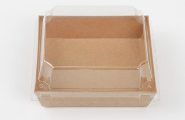 [TONG]친환경 정사각 M 샌드위치 용기(크라프트/Square-M) 500개 세트[BR]