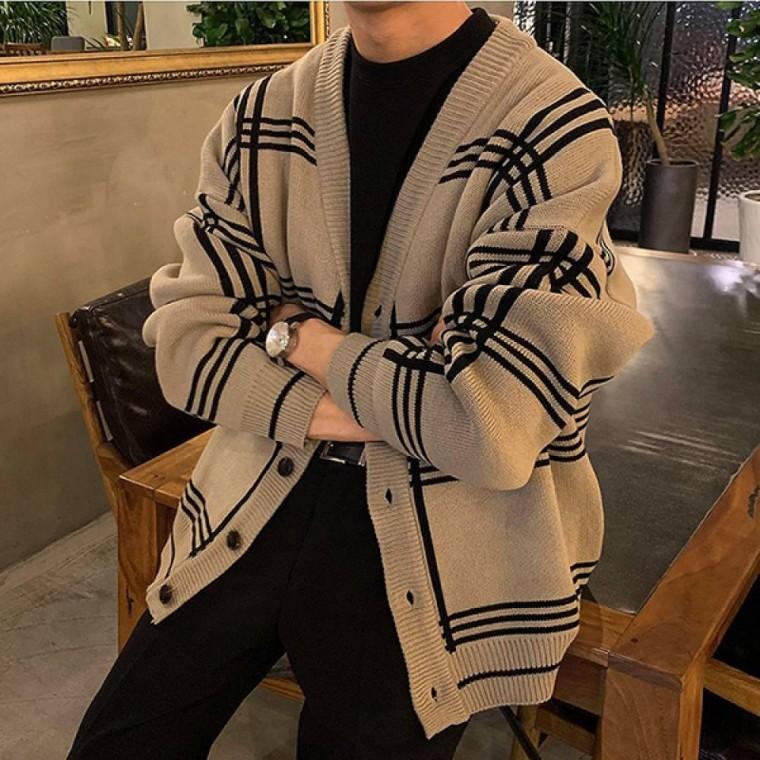 2컬러 남성 루즈핏 가을 아우터 가디건 자켓