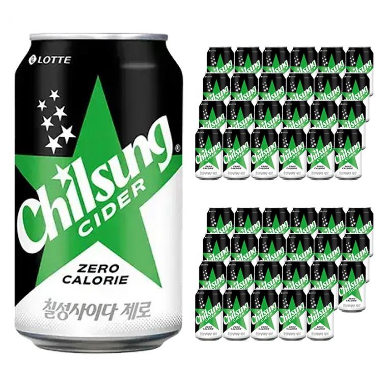 롯데 칠성사이다 제로 355ml x 48캔 (24캔x2박스)