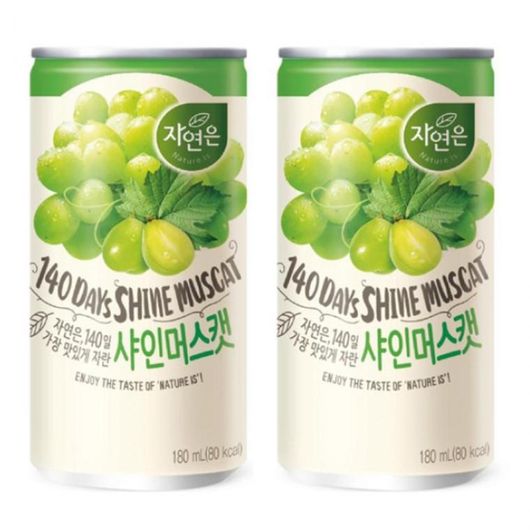 웅진 자연은 샤인머스캣 180ml x 60캔 (30캔x2박스)