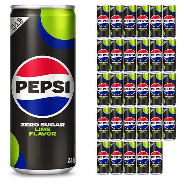 롯데 펩시콜라 제로슈거 라임 업소용 245ml x 30캔