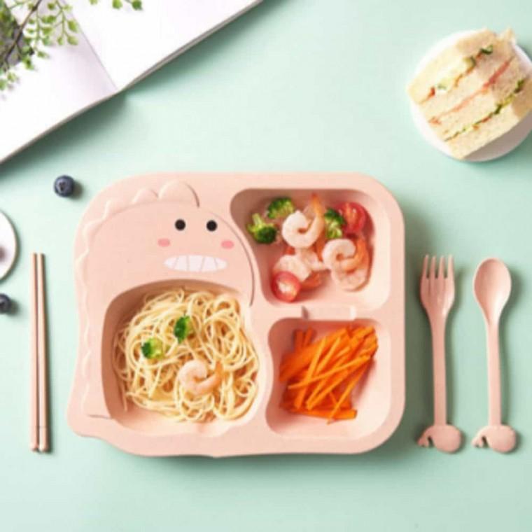 아기 공룡 식기 세트 아동식기세트 어린이식판가정용 아동식판 아이식판