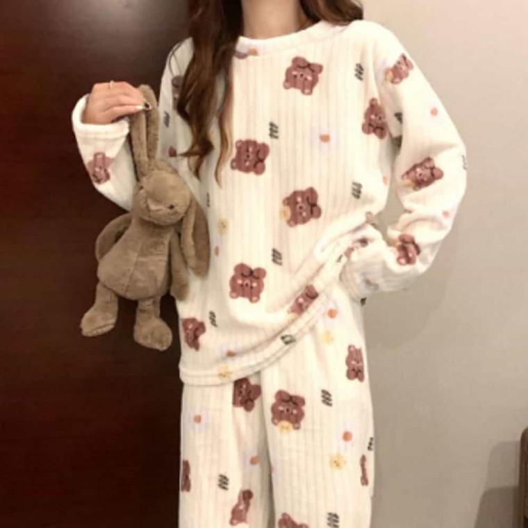 여자 극세사 잠옷 여성실내복 여자실내복 여성홈웨어 수면홈웨어