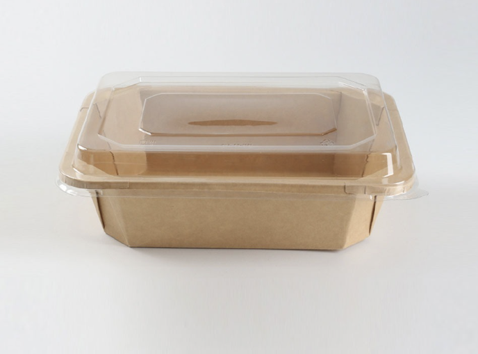 [TONG]천연펄프 JH-RS-1500B 샐러드용기 (1500ml/크라프트/직사각) 300개 세트 [BR]