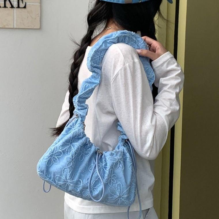 가벼운 숄더백 여성 여름 봄 여행 데일리 가방 블루 데일리백 여름백 여자 휴양지 여행지