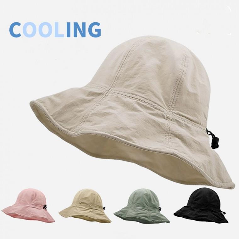 쿨링 내츄럴핏 주름 소두핏 여름 벙거지 모자 방수 자외선 여성 벙거지