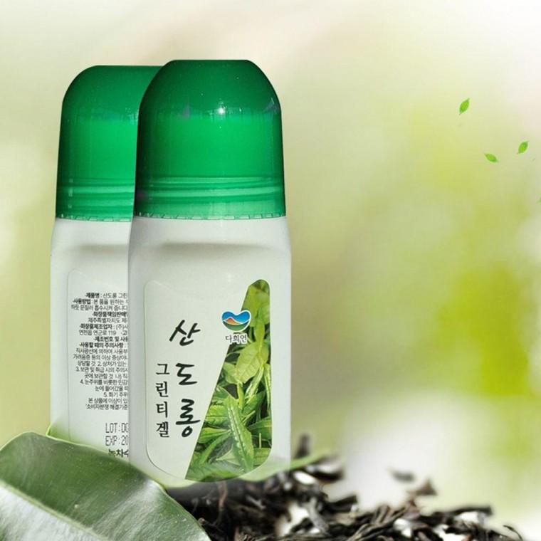 피부 진정 생기 녹차 카테킨 쿨링겔 산도롱 그린티겔