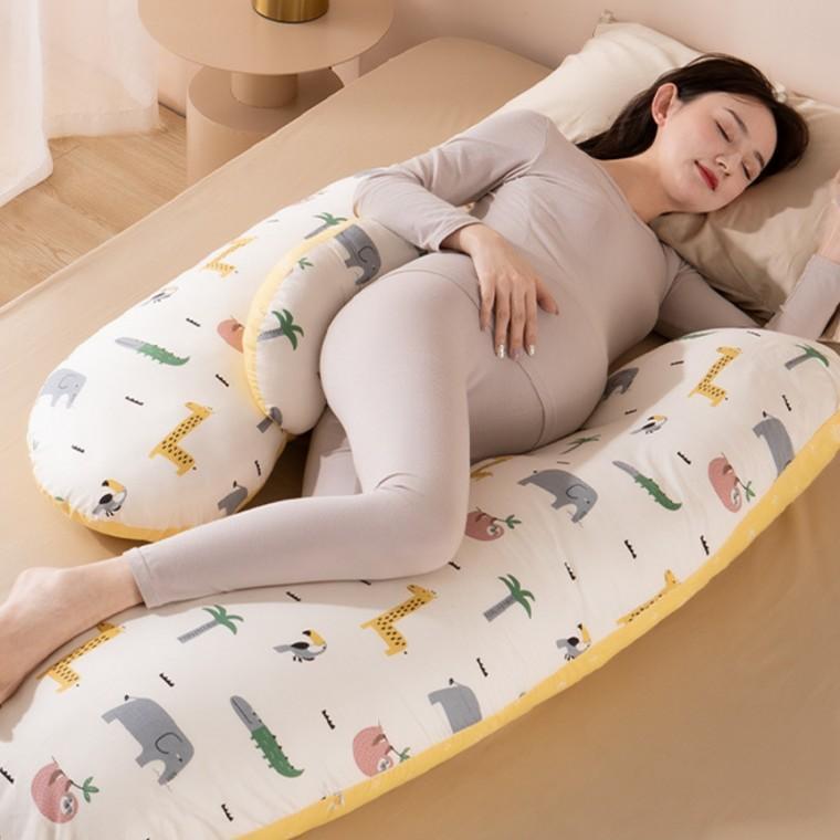 맘콩 임산부바디필로우 순면임산부쿠션 출산선물 임산부선물 옆으로자는베개 수면베개 긴베개 다리베개 안
