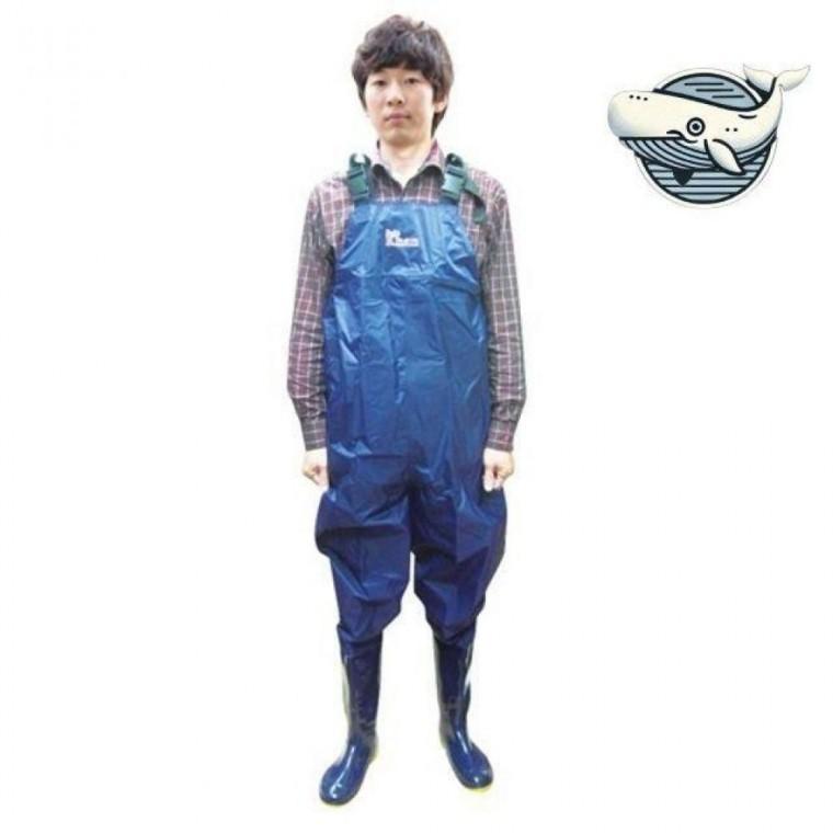 방수 곤색 가슴장화 멜빵 장화 다용도 작업용