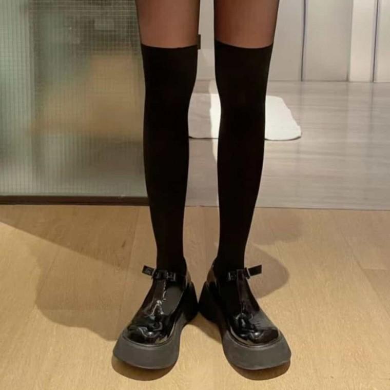 투톤 착시스타킹 여자여름골프양말 여성골프니삭스 여성골프롱양말 여성냉감롱삭스