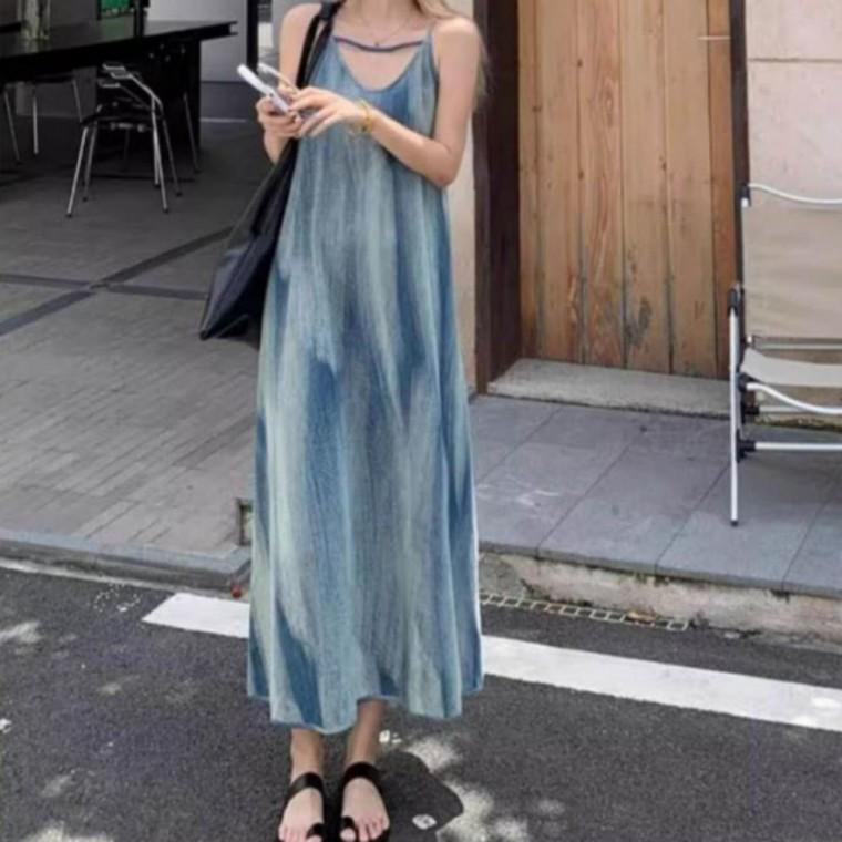 뷔스티에원피스 원피스 레이어드 여성롱원피스 여름 치마 패션 여성 롱 여성원피스 여자롱원피스 뷔스티에