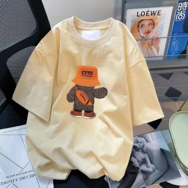 여성면티 캐릭터 라운드티 루즈핏 귀여운 여름 여자 박시티 반팔티