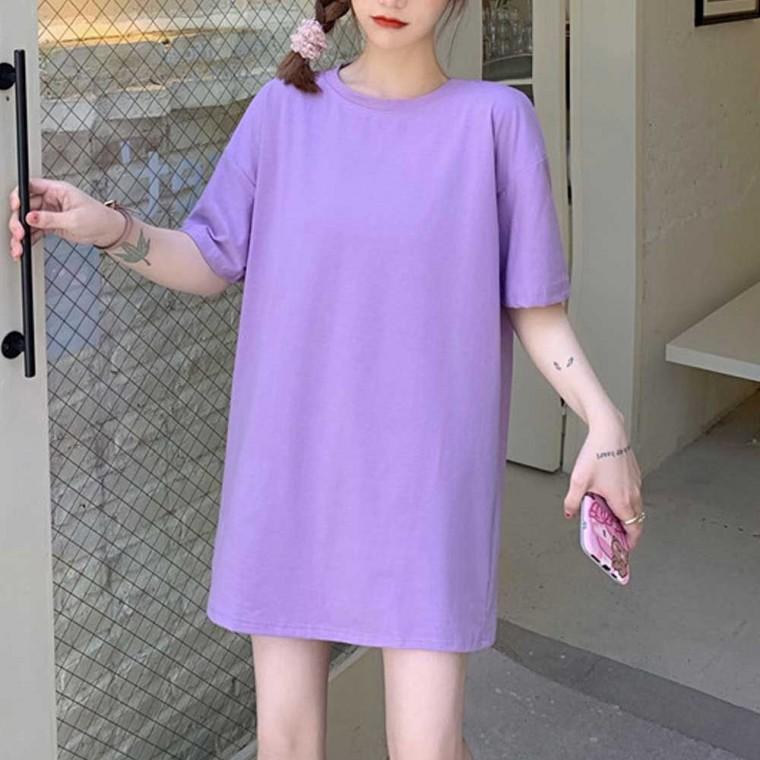나들이 여름 여성면반팔티셔츠 여성레이어드티셔츠 반팔롱티셔츠 여성반팔티셔츠