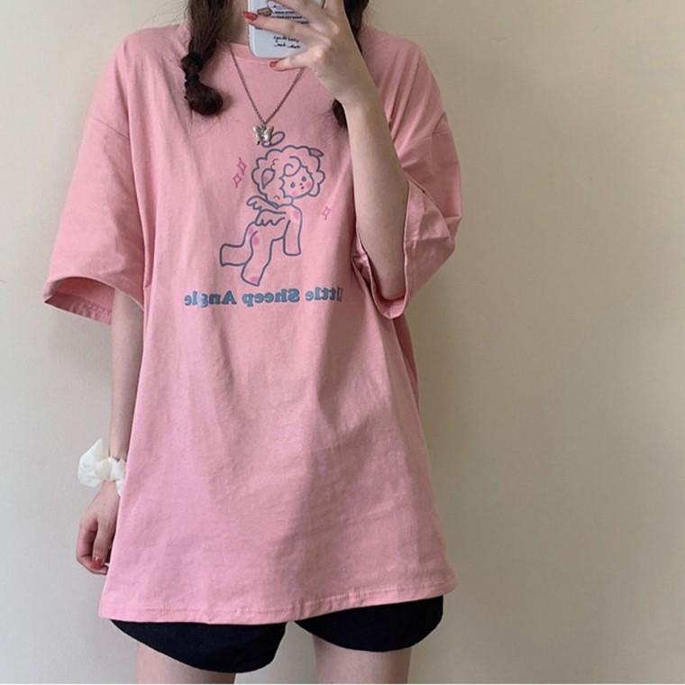 여름 반팔티셔츠 귀여운 데일리상의 2컬러 패션티셔츠 여자반팔 여성 박시한