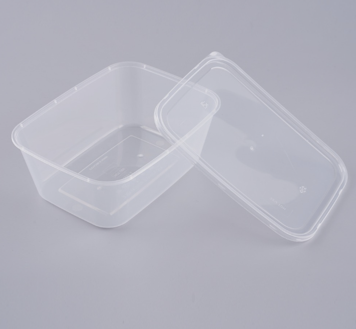 [TONG] PP 사각 내열 용기 도시락 1500ml (투명/T-1500) 150개 세트 [BR]