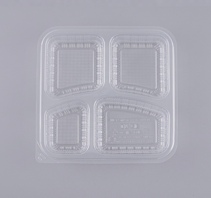 [TONG] 사각 도시락용기 TF-SQ4C (4칸) 300개 세트 [BR]