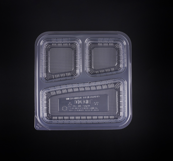 [TONG] 사각 도시락용기 TF-SQ3C (3칸) 300개 세트 [BR]