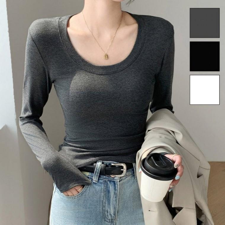 여름긴팔티 여자가을티 긴팔티 긴팔티셔츠 기본티 여성 여성티셔츠 루즈핏