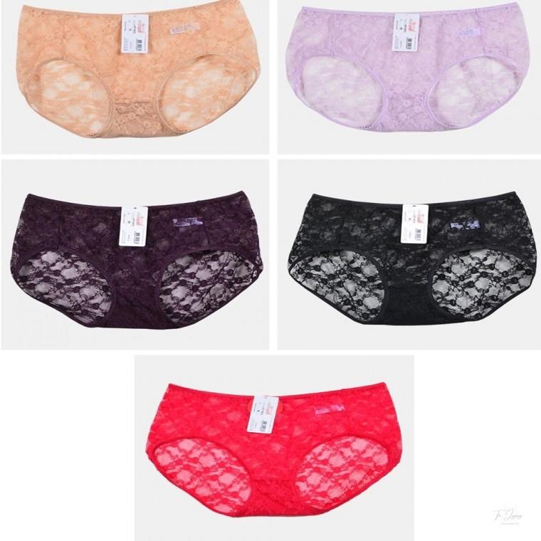 (미코디)플라워자수 레이스 여성 삼각팬티 여성섹시속옷 기능성팬티 여성여름팬티