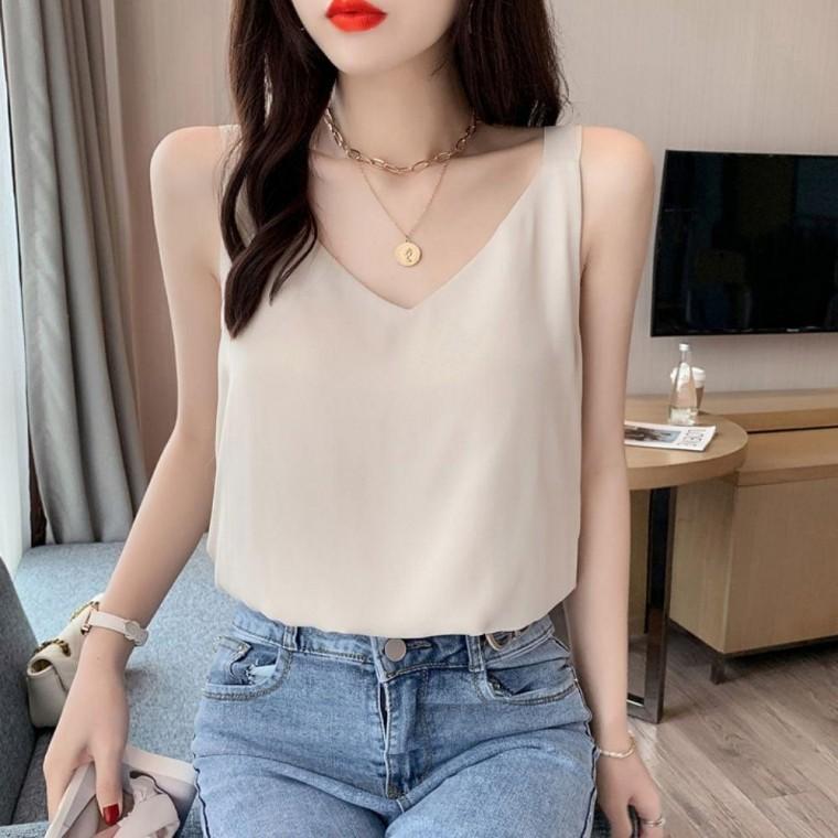 여성상의 나시 여성티셔츠 이너 민소매 여름 슬리브리스 4컬러 기본템 데일리 여성 블라우스