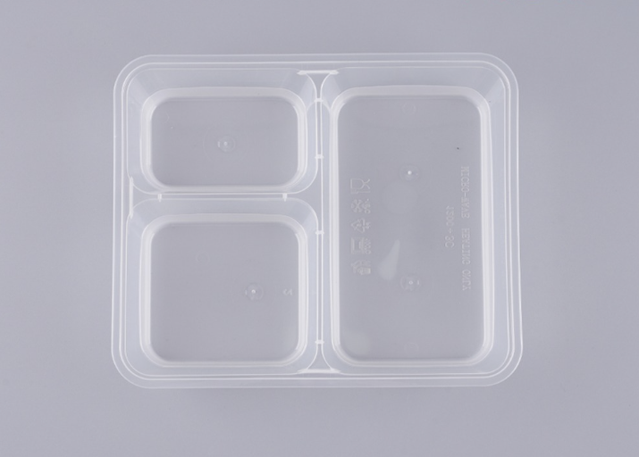 [TONG] BL-1200-3C 도시락 용기 3칸 (투명) 300개 세트 [BR]