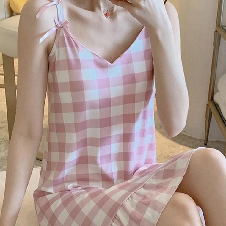 여자 여성 잠옷 캡 브라 내장 여름 원피스 홈웨어 캡내장 원피스 예쁜